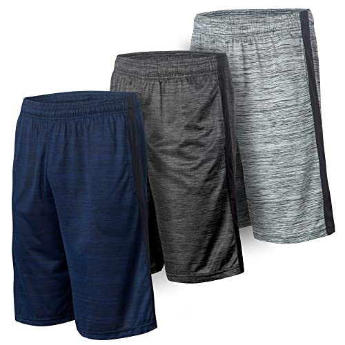 Men's Athletic Shorts - Sports Shorts for Workout, Gym, Running (3 Pack/Set A, X-Large)