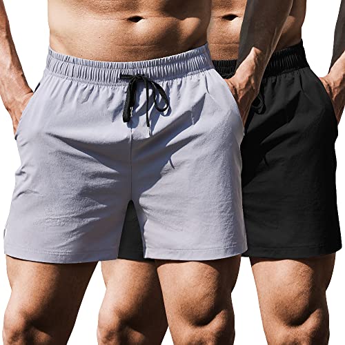 COOFANDY Men's Running Athletic Shorts 2 Pack