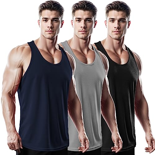 DRSKIN Dry Fit Y-Back Muscle Tank Tops - Breathable Gym Shirts